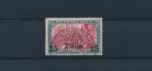 DP Türkei 25 Piaster Freimarke 1905 gute Type Michel 35 b Attest (S24080)