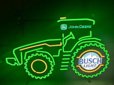 Official John Deere Tractor Busch Light LED / Neon