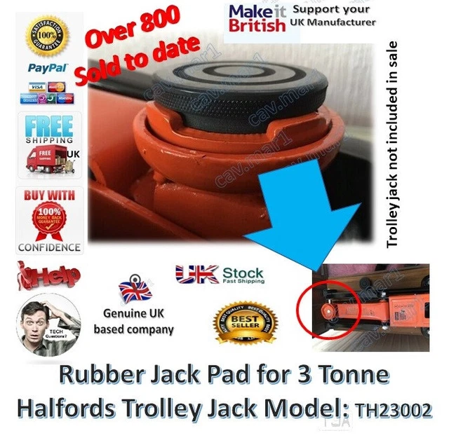 HALFORDS 3 TONNE Jack Pad Rubber for Hydraulic Trolley Jack 657107