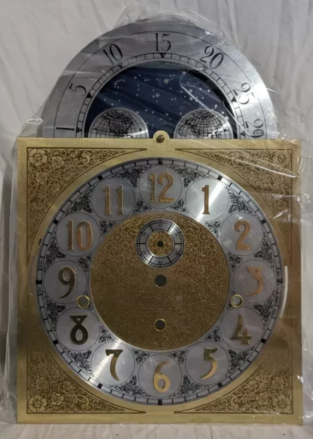 Krauss Grandfather Clock Moon Phase Dial For Hermle Chain Chime Movement