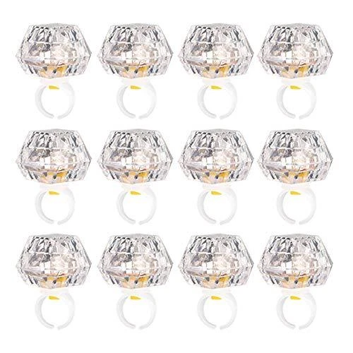 DAOKEY Flashing Led Light up Rings Toys, Colorful Blinking Bumpy Rings for