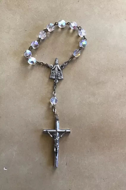Vintage One Decade Rosary Beads Italy Madonna Of Monte Berico Vicenza