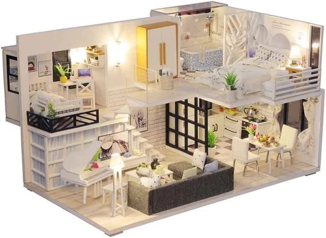 Rolife Miniature House Kit-1:20 DIY Miniature Dollhouse Kit With LED