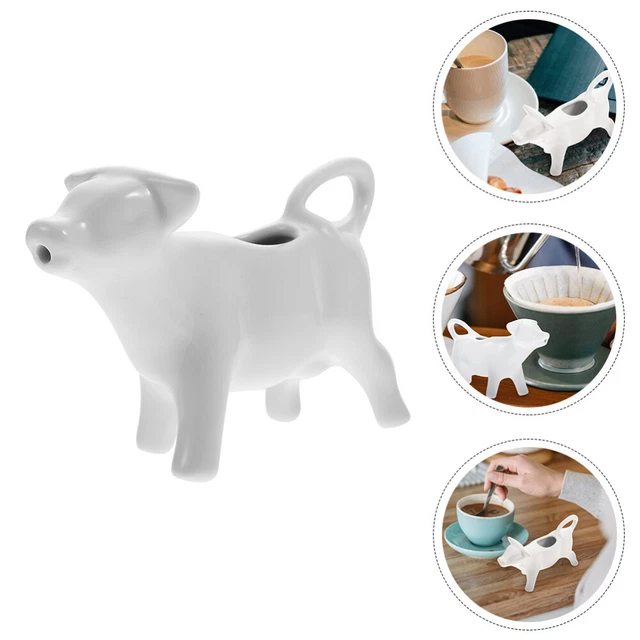 2 un. tazas de salsa de café crema jarra de leche modelado animal tirón tazas de flores