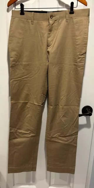 GAP Khaki's size 32 x 34 Classic Straight Fit Men's Tan Carmel Flat Front Pants