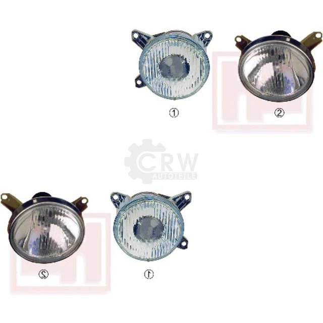 Phares Avant Droit + Gauche H1 Argentés Pour BMW 5 E34 Et 7 E32 (1986-1997) - Neufs TYC