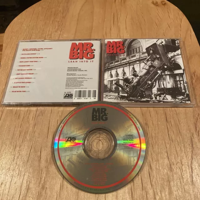 Mr Big - Lean Into It CD 1st US press CRC paul gilbert billy sheehan talas