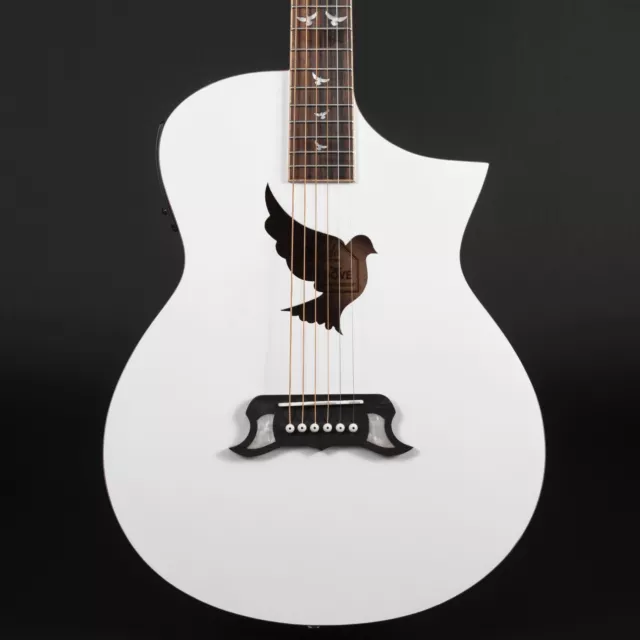 Lindo White Dove V3 Electro Acoustic Guitar Gloss Finish | Roasted Maple Binding