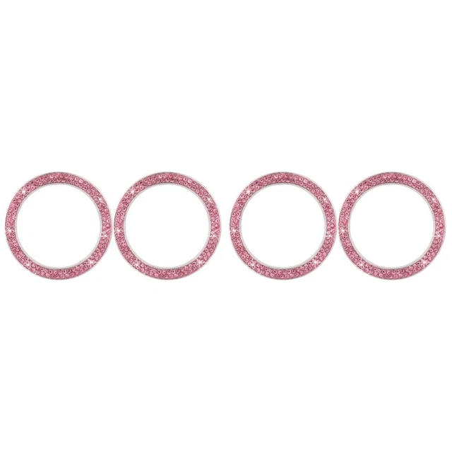 4 PCS Auto Engine Stop Decor Car Rhinestone Sticker Crystal Car