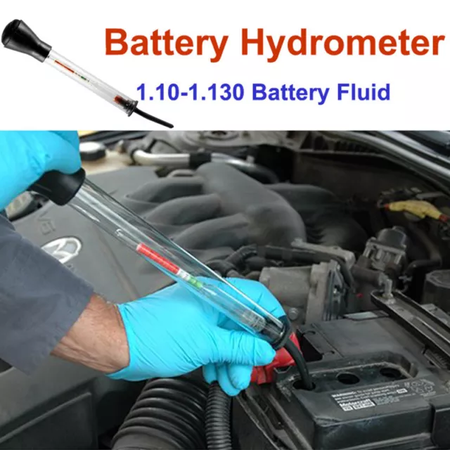Battery Acid Hydrometer Car Batteries Electrolyte Tester Glass Diagnostics Tool