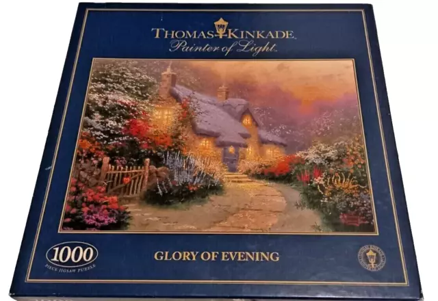 Gibsons - Thomas Kinkade GLORY OF EVENING 1000 Piece Jigsaw Puzzle - COMPLETE