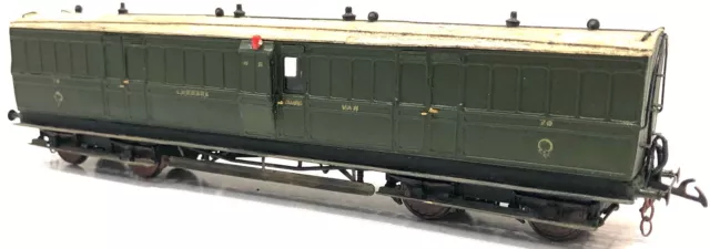 Oo Gauge Ecjs/Gnr/Lner Kit Built Brass Bogie Brake Coach