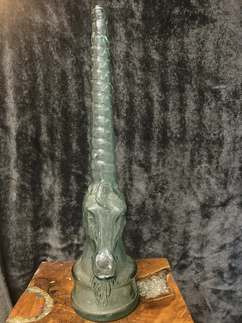 RARE VINTAGE 27'' CHIANTI BORGHINI UNICORN WINE BOTTLE  (sm chip on bottom)