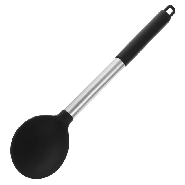 Cucharas de silicona para cocinar ensalada de silicona cuchara mezcladora de silicona hogar