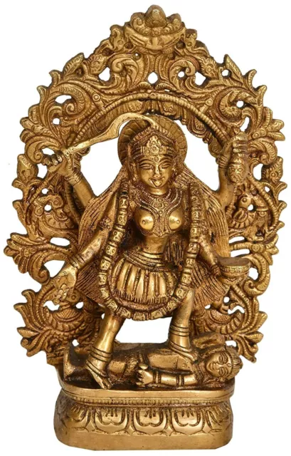 Diosa Kali Mata Raro Figurita Estatua Para Decoración Hogar Mano Antiguo Acabado