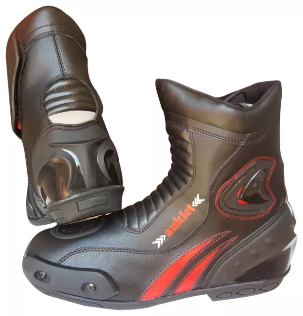 Auklet Scarpa Scarpetta Stivaletto Calzature Moto Scooter Città Sportive Pelle