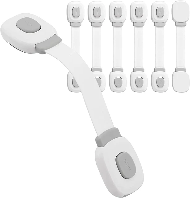 Cerradura de gabinete para bebé BillyBath premium, paquete de 6 seguridad para niños para armario, inodoro