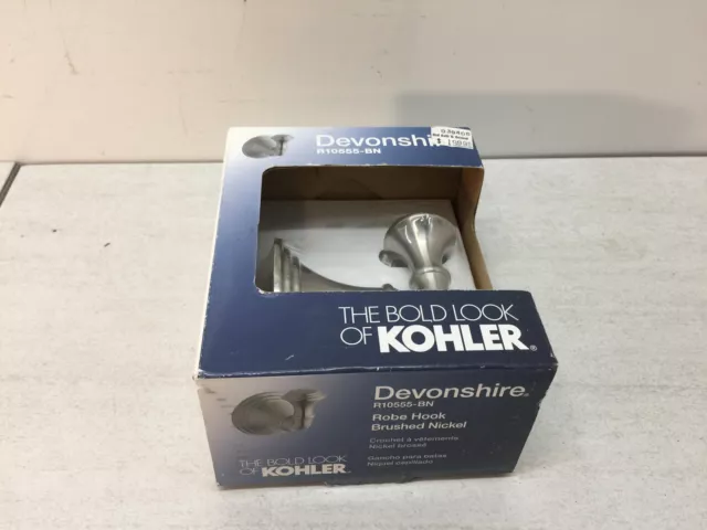 KOHLER Devonshire Single Robe Hook in Brushed Nickel Finish (R10555-BN)