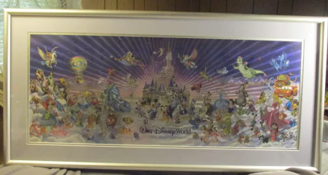 Disney  WDW Where Dreams Come True  Metallic 3D Foil Atr Framed Poster