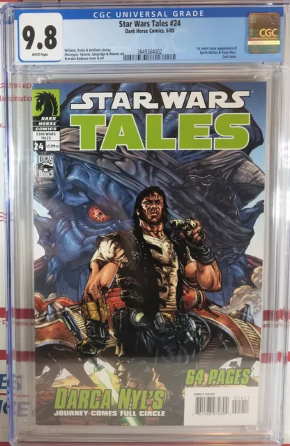 🌟 CGC 9.8 STAR WARS TALES #24 🔑 1st DARTH NIHILUS + VISAS MARR Dark Horse 2005