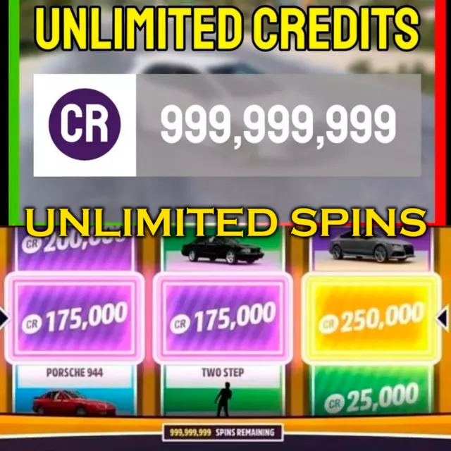 Forza Horizon 5 9,999 Super Spins + 999,999,999 Credits + 9,999 Spins Pc/Xbox