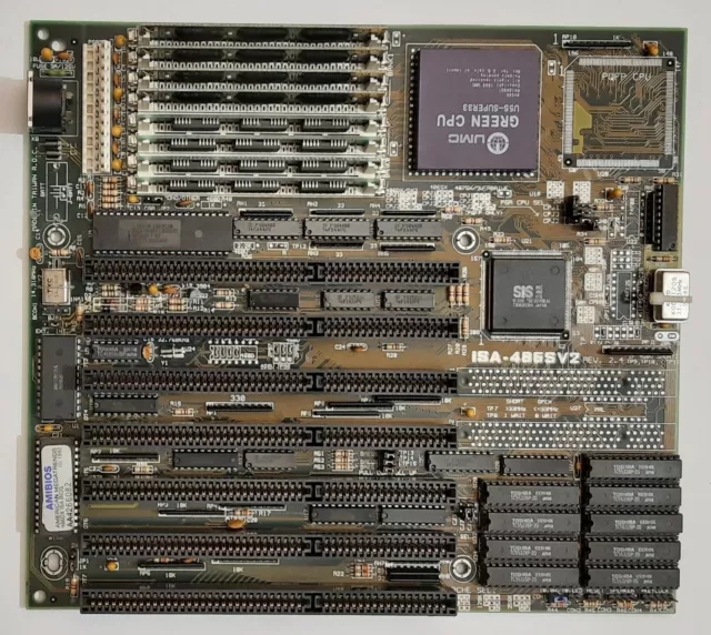 ASUS ISA-486SV2 486 ISA Mainboard + UMC Green CPU U5S-Super33 33MHz + 8MB RAM