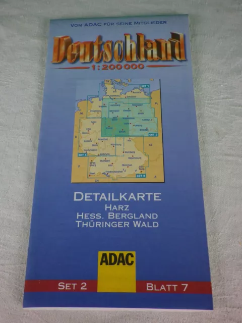 ADAC Autokarte Detailkarte 1: 200.000 Deutschland Set 2 Blatt 7 W1336