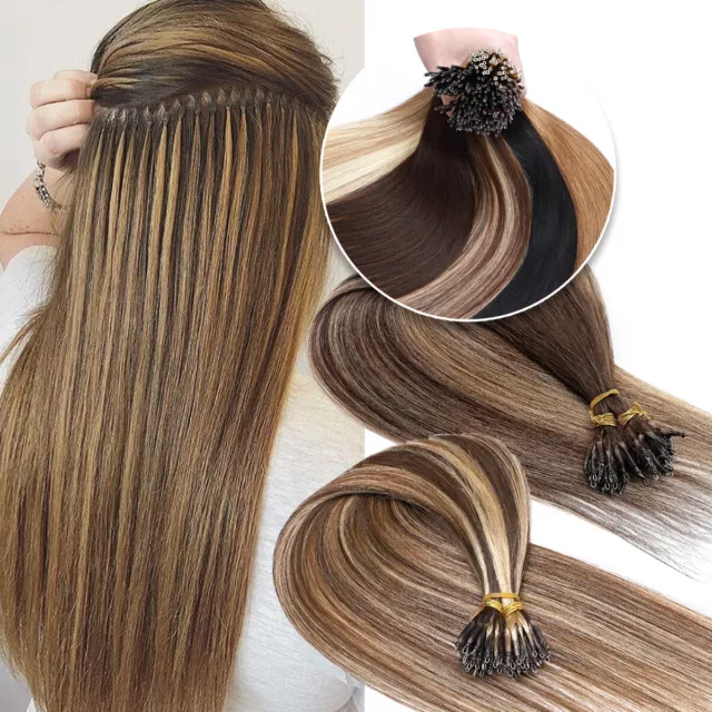 Nano Ring Micro Bead Real THICK Hair Extensions Double Drawn 8A* Human Remy Hair