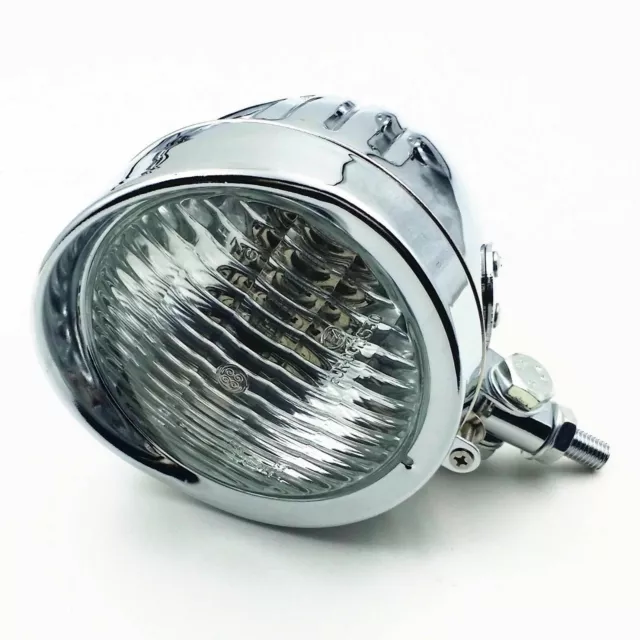 Motorcycle High /Low Beam Headlight Head Lamp Retro Head light Custom Universal