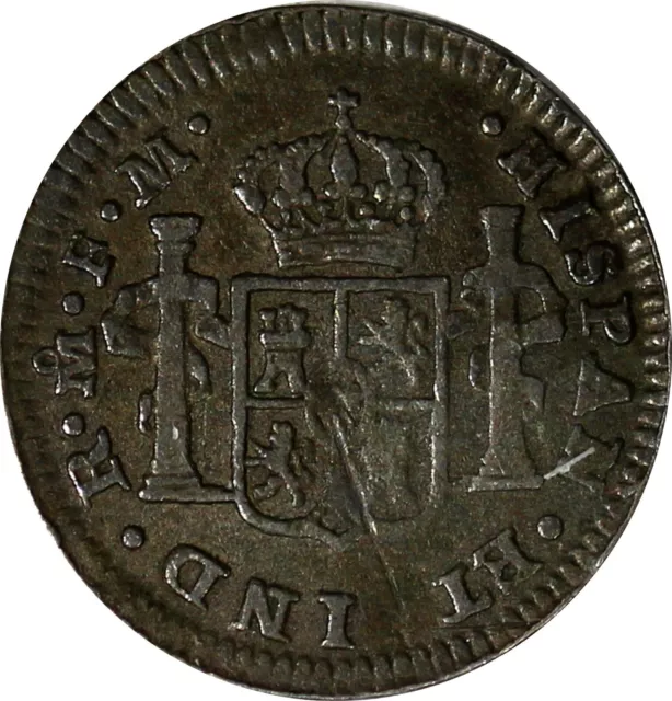 Mexico SPANISH COLONY Charles IV Silver 1790 Mo FM 1/2 Real Light Toned KM#70(9) 3