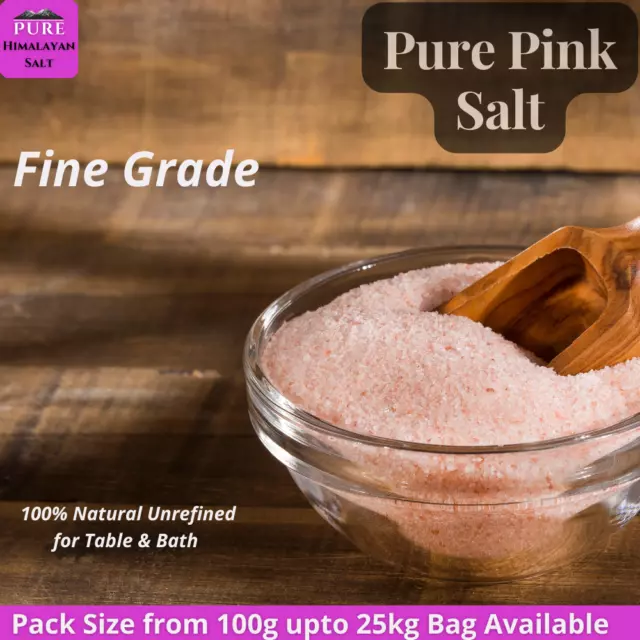 ORGANIC PINK HIMALAYAN SALT  Fine | 100-500g 1KG 2KG 5KG 10KG 25KG Food & Bath