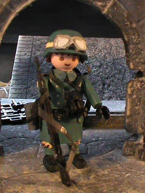 PLAYMOBIL CUSTOM SUBOFICIAL Infanteria Britanico (Europa-1944) Ref-0106