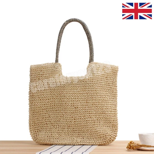 Borsa In Tela Multicolore Donna - Shopping A Spalla Tracolla, 36x47 Cm, Con Tasche Interne, Stile Vintage