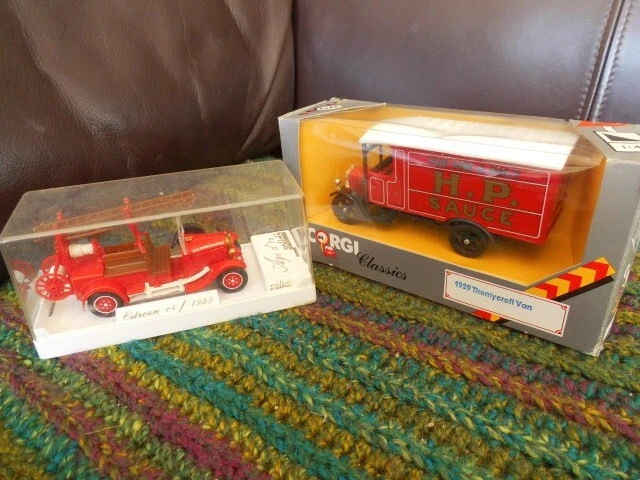 Corgi Classics Model Vintage Diecast HP Sauce 1929 Delivery Lorry & Fire Engine