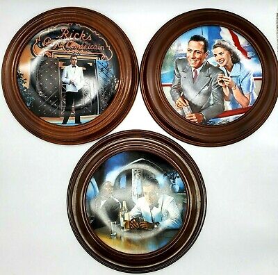 Casablanca Limited Edition Collector Plates 4th, 5th, 6th in the Series w/Frames
