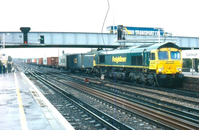 66567 ORIGINAL DIESEL RAILWAY Train Colour Slide Freightliner Class 66 ...