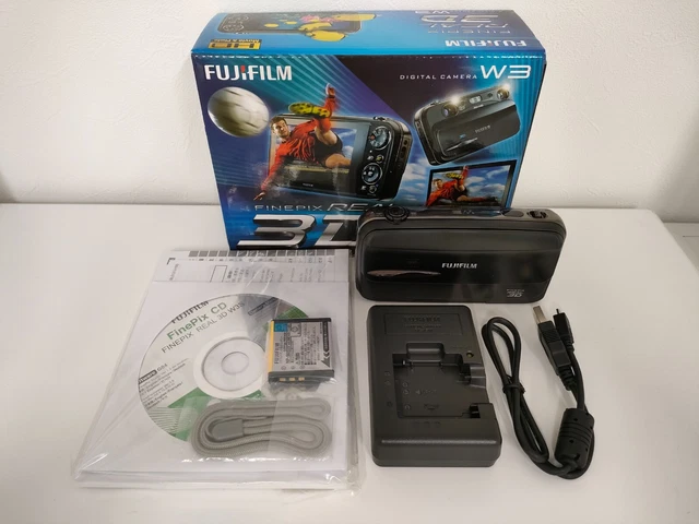 【OPEN BOX】Fujifilm FinePix REAL 3D W3 Digital Camera Black From Japan (2543)