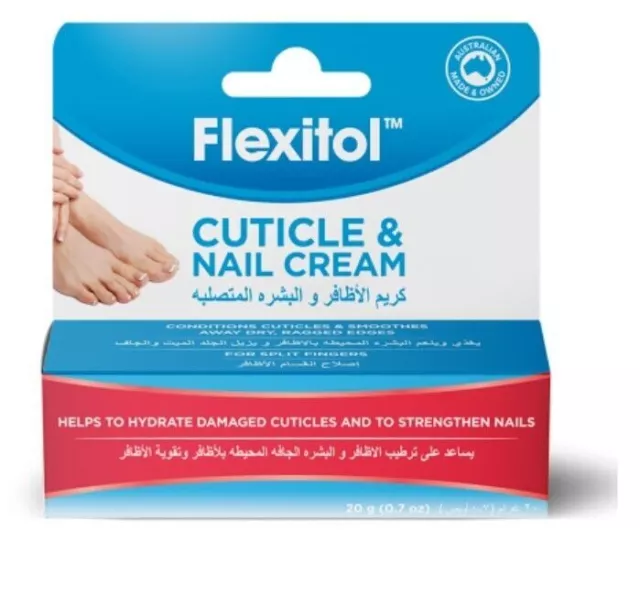 Flexitol Cuticle & Nail Cream &Conditions &Smoothes Away Day, Raggen Edges (20g)