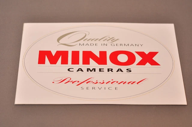 Minox Cameras Professional Service Sticker