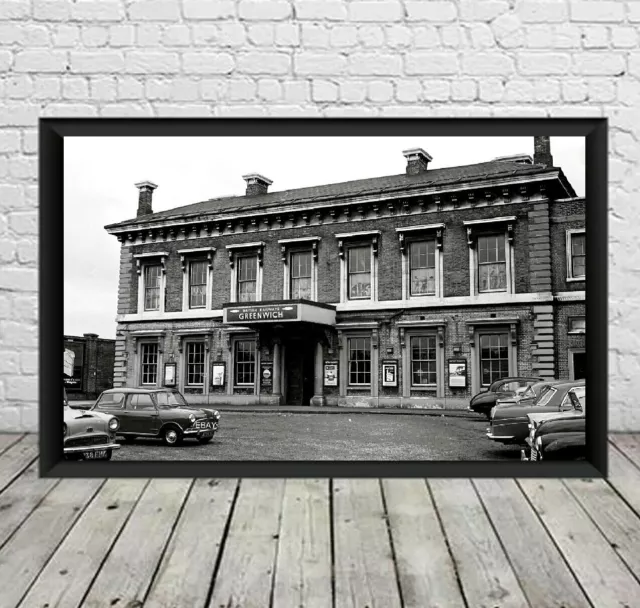 GREENWICH RAILWAY STATION, LONDON. 1963 - POSTER PHOTO 12 x 8 (A4)