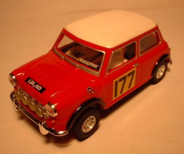 QQ Scx Spain Scalextric ALTAYA COCHES MITICOS Mini Cooper No 177 Red Lted. Ed