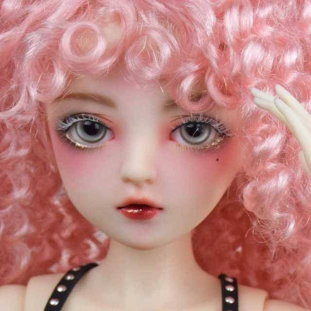 Bambola 1/3 BJD scarpe abbigliamento moda parrucche trucco dipinte a mano set completo assemblate