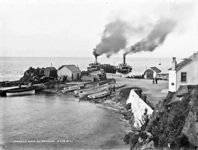 Pier, Moville, Co. Donegal Ireland c1900 OLD PHOTO
