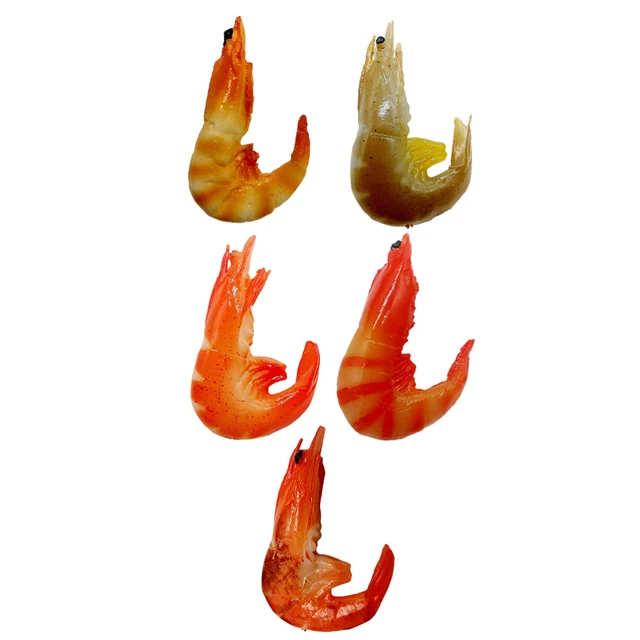 5 Pcs Fake Shrimp Decoration Artificial Shrimp Table Topper River Prawns