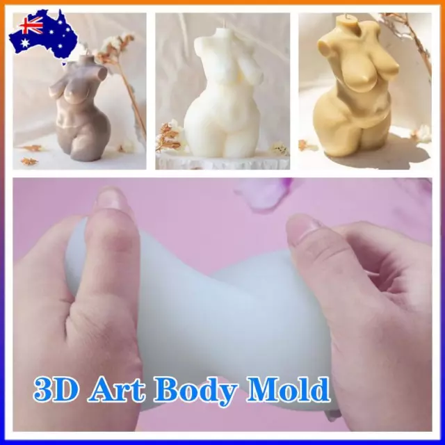 Silicone 3D Art Female Body Candle Mold DIY Making Torso Soap Wax Resin Mould