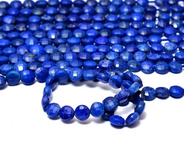 Naturel Lapis Lazuli Pierre 3mm-4mm Pièce Forme Checker Coupe Facettes Perles