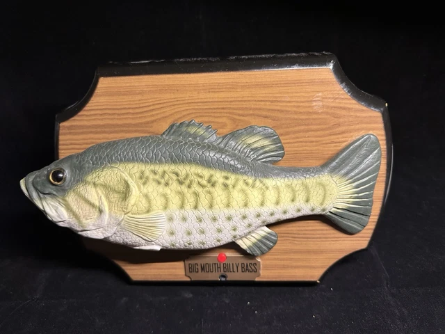Big Mouth Billy Bass - Le Poisson Chantant Vintage Gemmy 1999 (fonctionne !) Avec Chapeau De Père Noël - Décoration Kitsch Et Amusante Poisson Chantant Gemmy