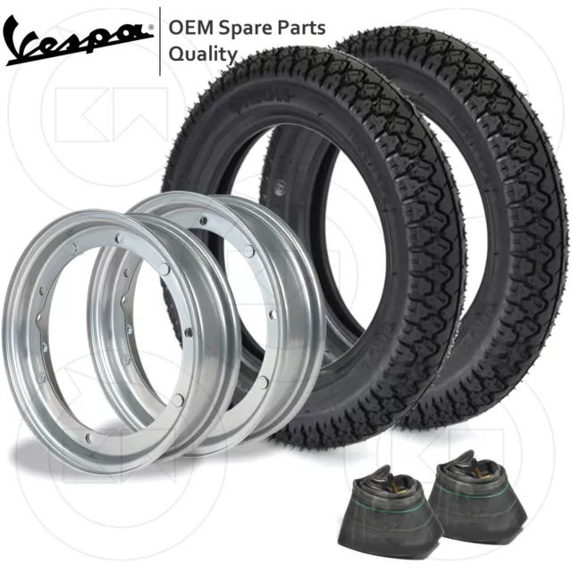 Cerchi Gomme Ruote Aperte 2-75-9 2 75 9 Vespa 50 Special 3 Marce - R L N 4 Fori