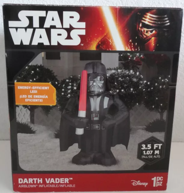 Gemmy Star Wars Darth Vader Airblown Inflatable Lights Up 3.5 Feet Tall w/ Box