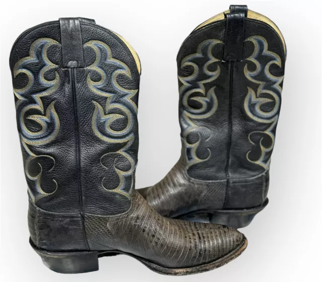 NOCONA BOOTS LEATHER Vintage Cowboy Western Sz 10 B Python Snake Skin ...